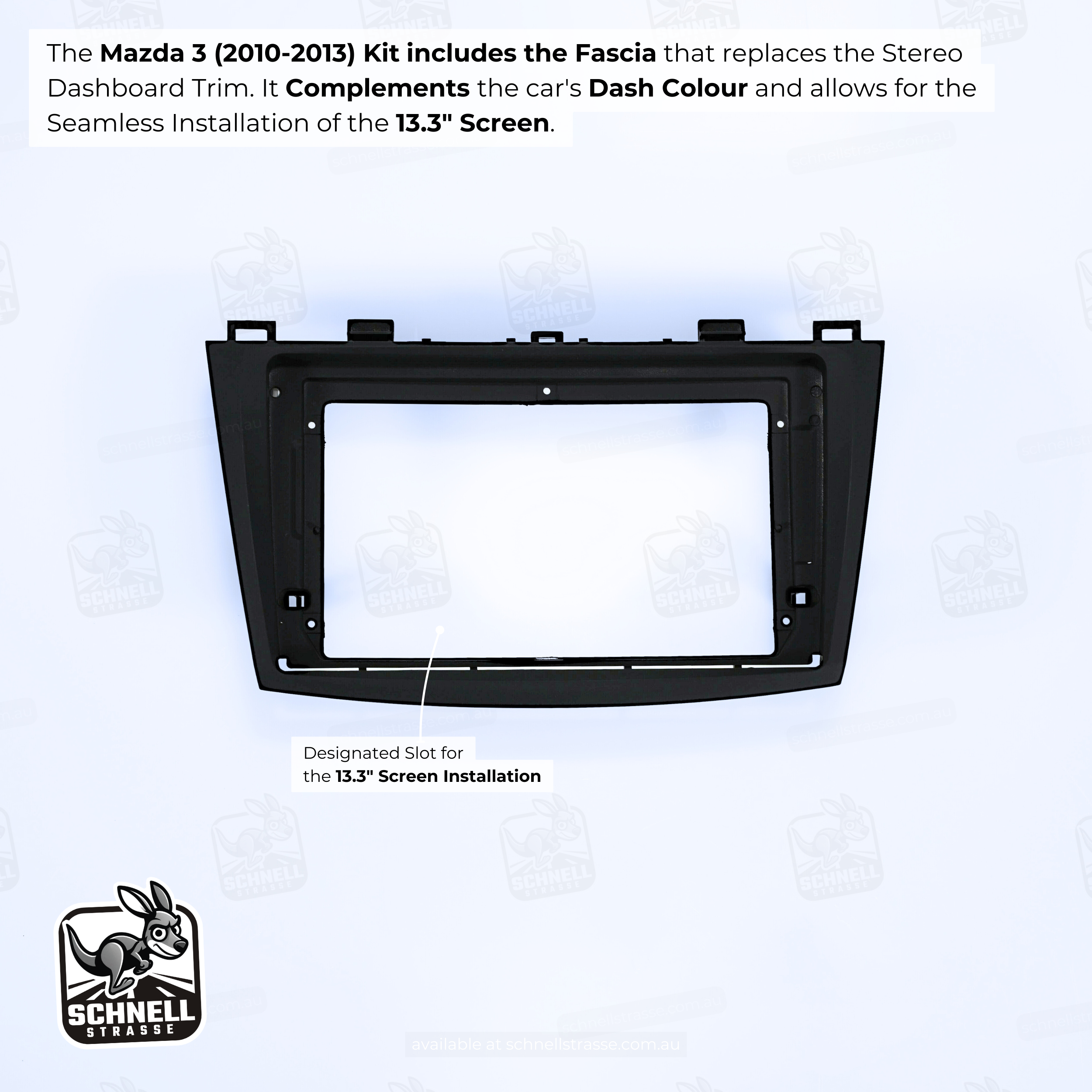 Mazda 3 13.3'' Head Unit Upgrade Kit (2010-2013) - Plug & Play with Apple CarPlay, Android Auto, and Touchscreen Display