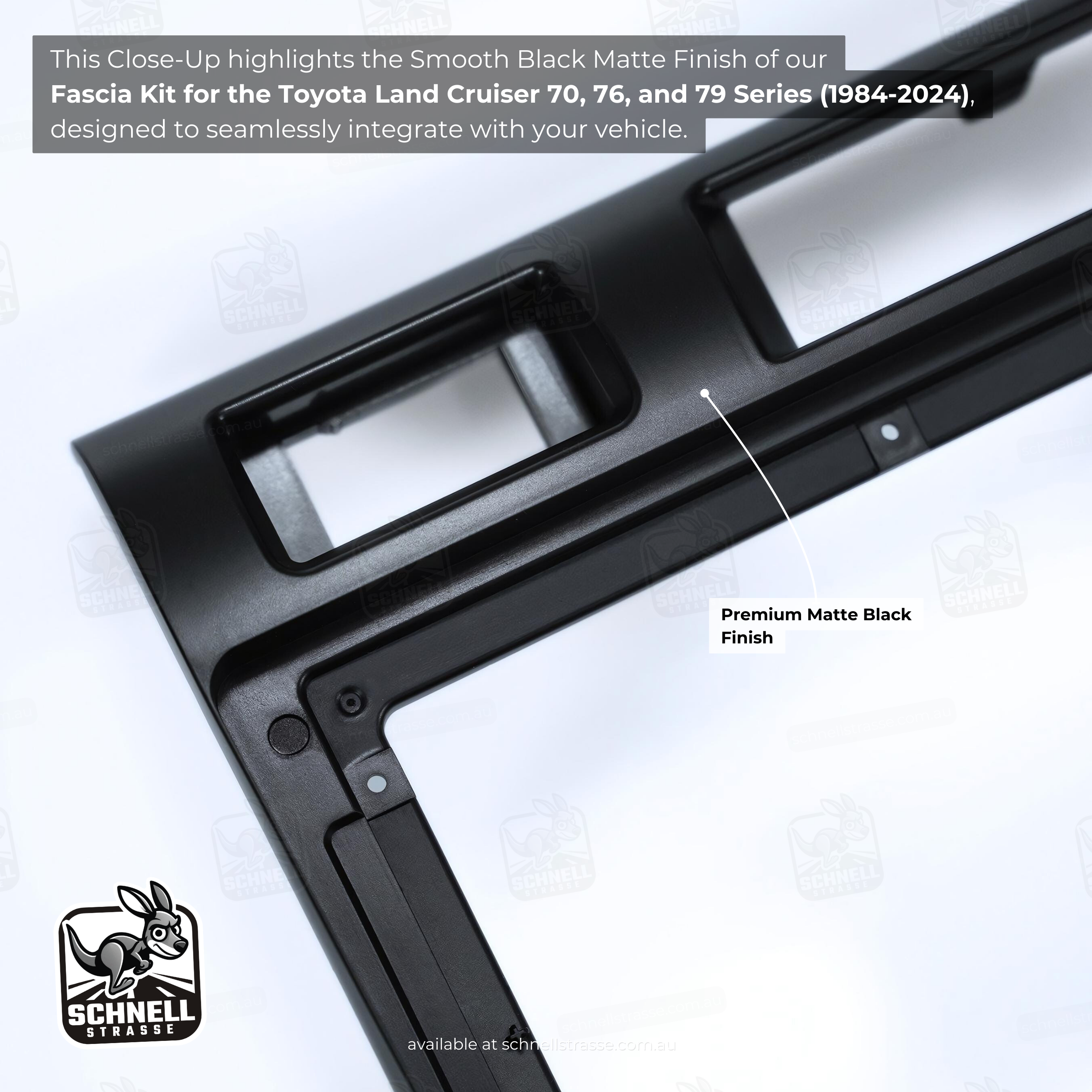 Toyota Land Cruiser 70, 76, 79 Series (1984-2024) Fascia Kit - Premium Matte Black Finish