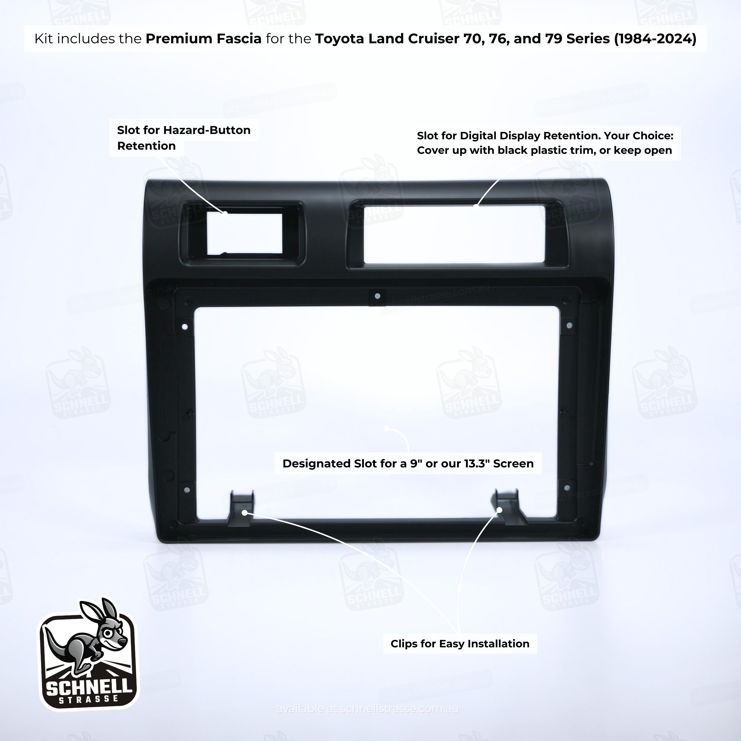 Toyota Land Cruiser 70, 76, 79 Series (1984-2024) Fascia Kit - Premium Matte Black Finish