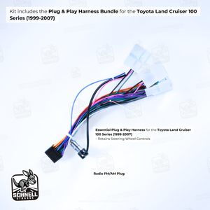 Toyota Land Cruiser 100 Series (1999-2007) Plug & Play Harness Bundle - Retains Steering Wheel Controls, Simplifies Installation