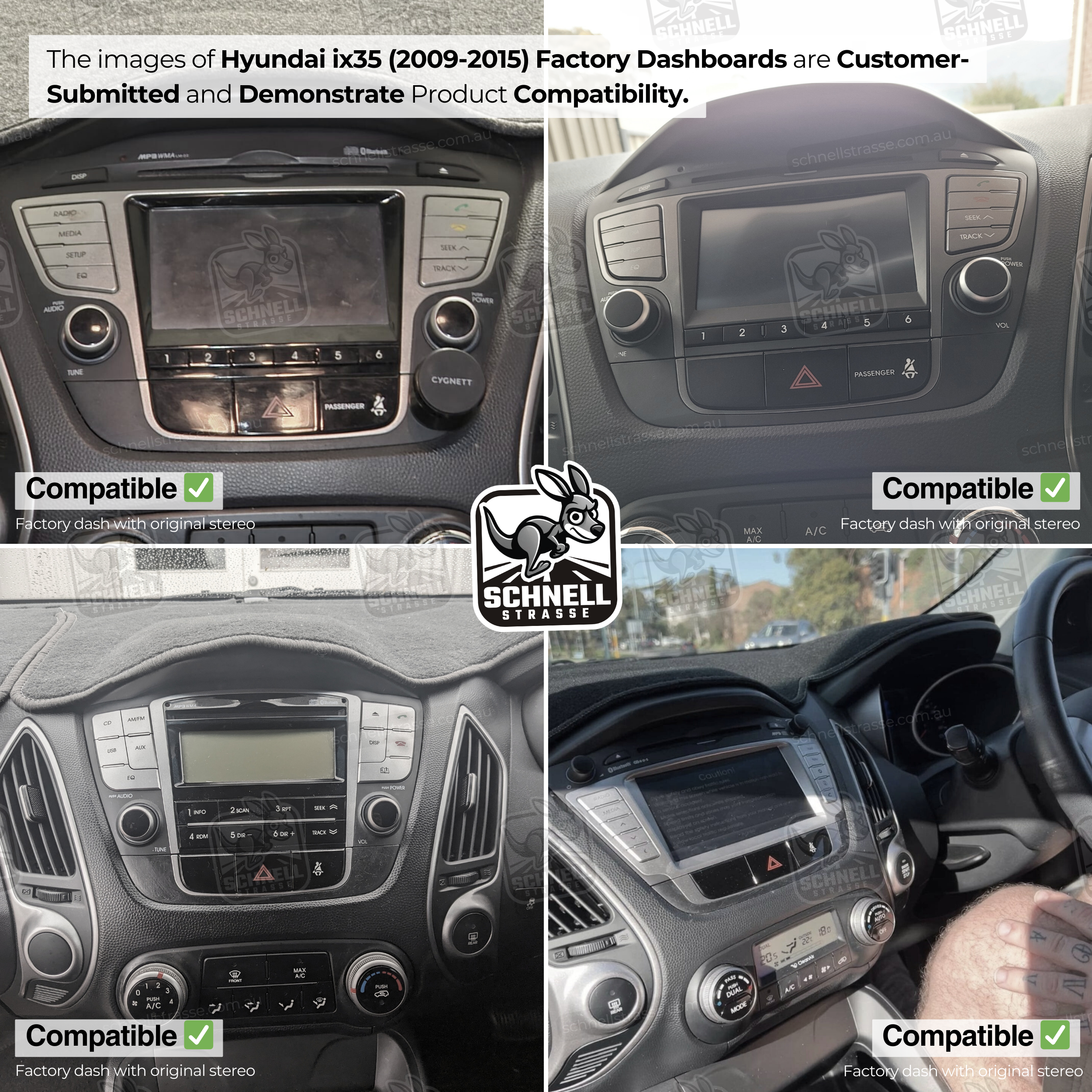 Hyundai ix35 13.3'' Head Unit Upgrade Kit (2009-2015) - Plug & Play with Apple CarPlay, Android Auto, and Touchscreen Display