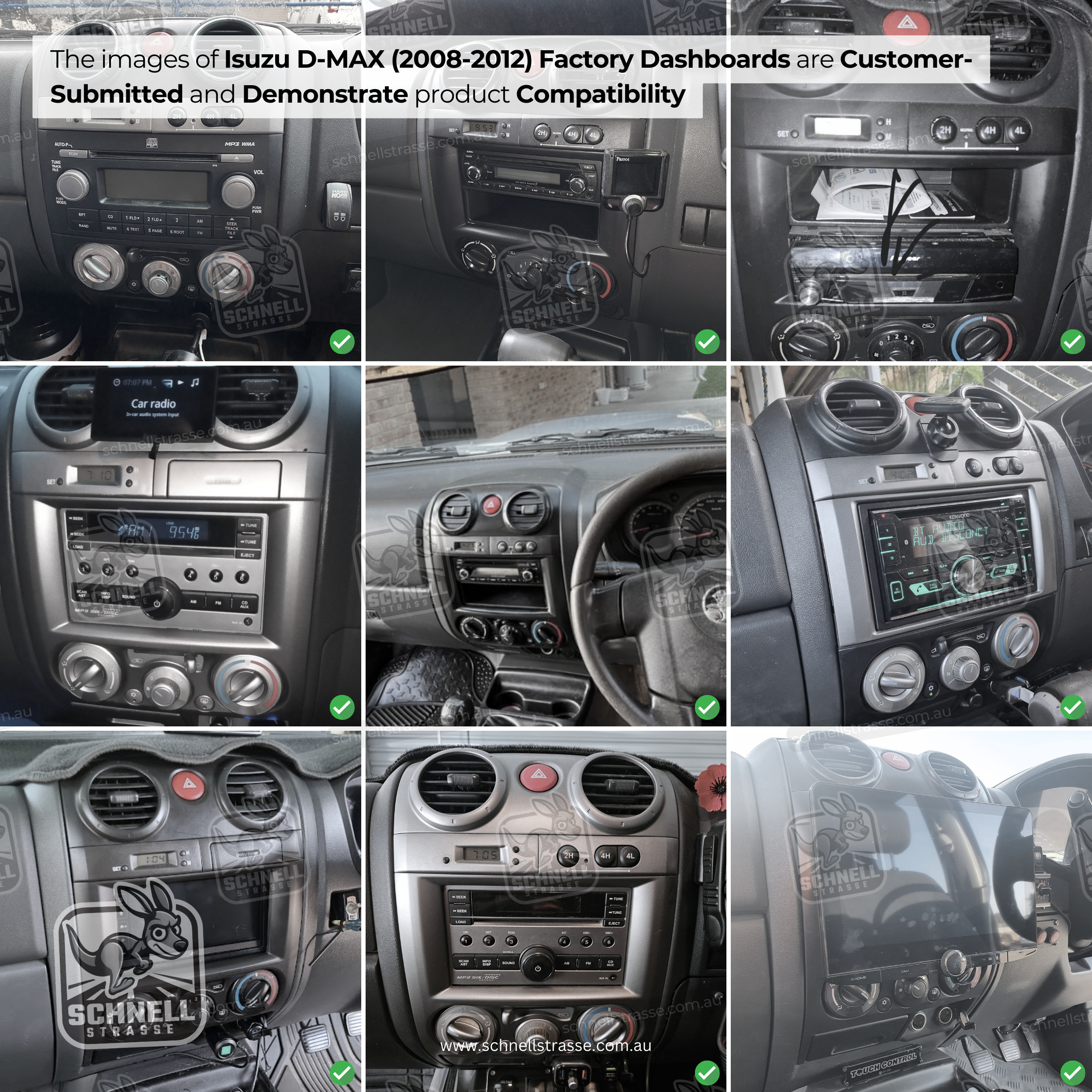 Isuzu D-MAX 13.3'' Head Unit Upgrade Kit (2008-2012) - Plug & Play with Apple CarPlay, Android Auto, and Touchscreen Display