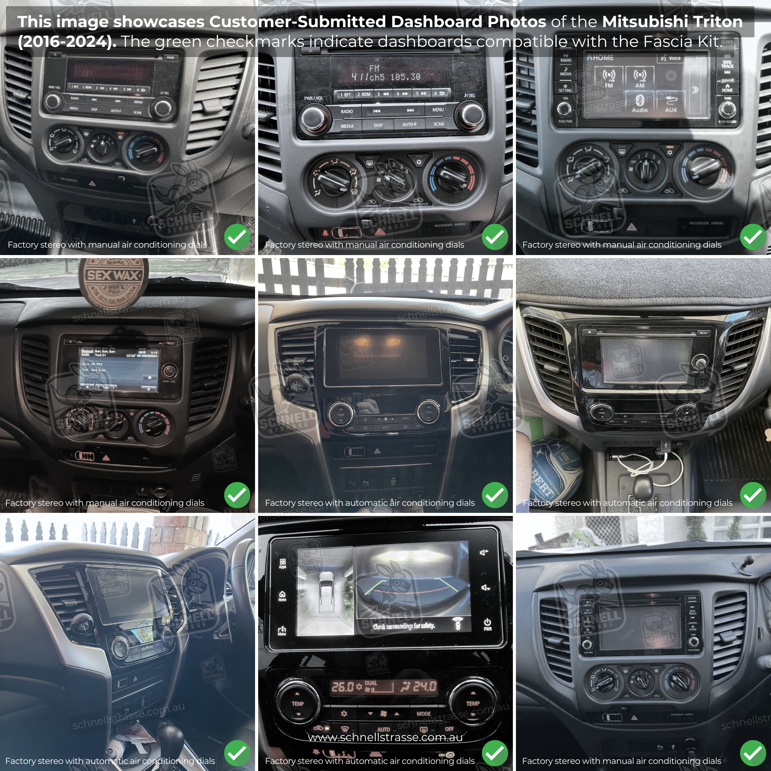 Mitsubishi Triton 13.3'' Head Unit Upgrade Kit (2016-2024) - Plug & Play with Apple CarPlay, Android Auto, and Touchscreen Display