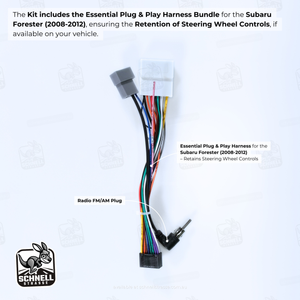 Subaru Forester (2008-2012) Plug & Play Harness Bundle - Retains Steering Wheel Controls, Simplifies Installation