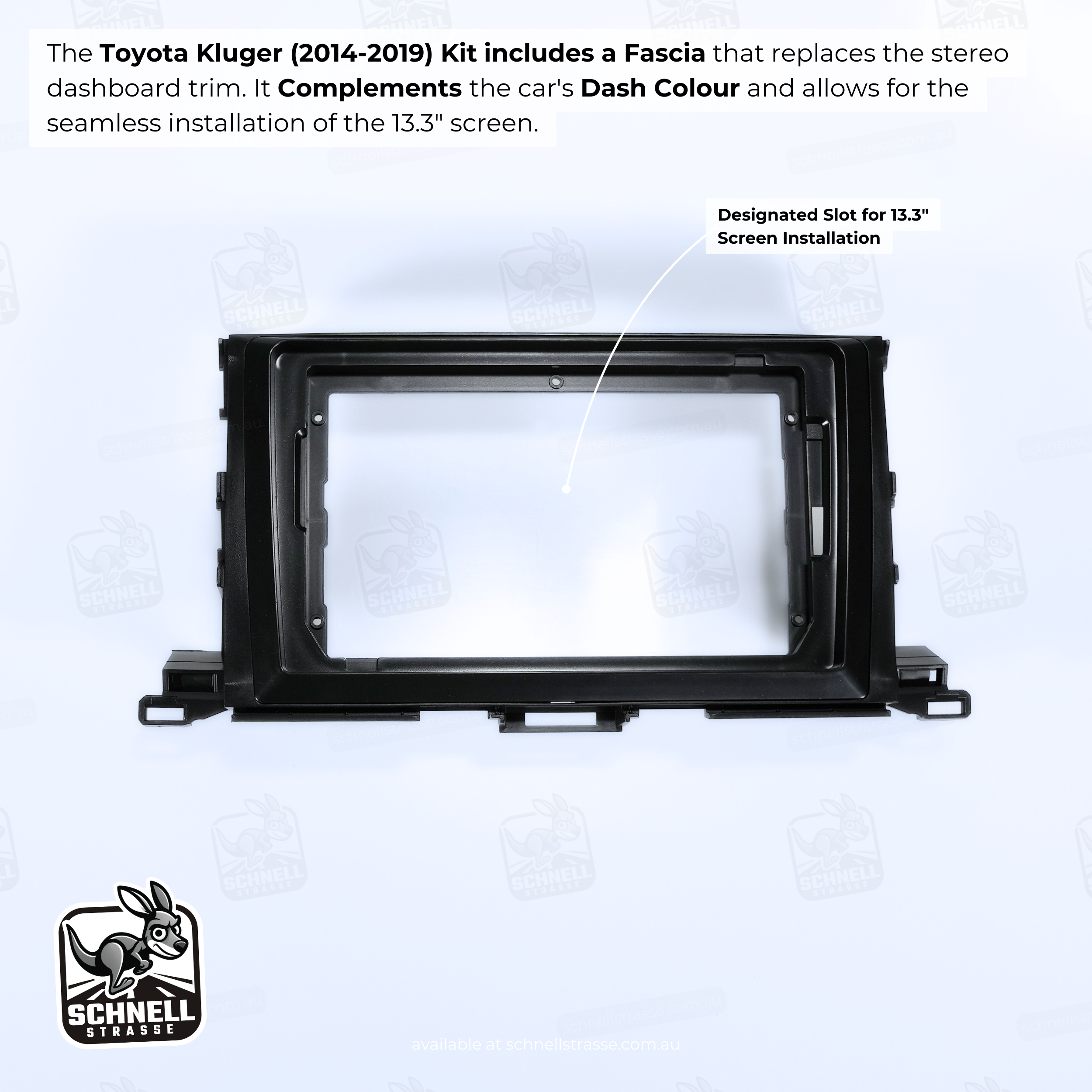 Toyota Kluger 13.3'' Head Unit Upgrade Kit (2014-2019) - Plug & Play with Apple CarPlay, Android Auto, and Touchscreen Display